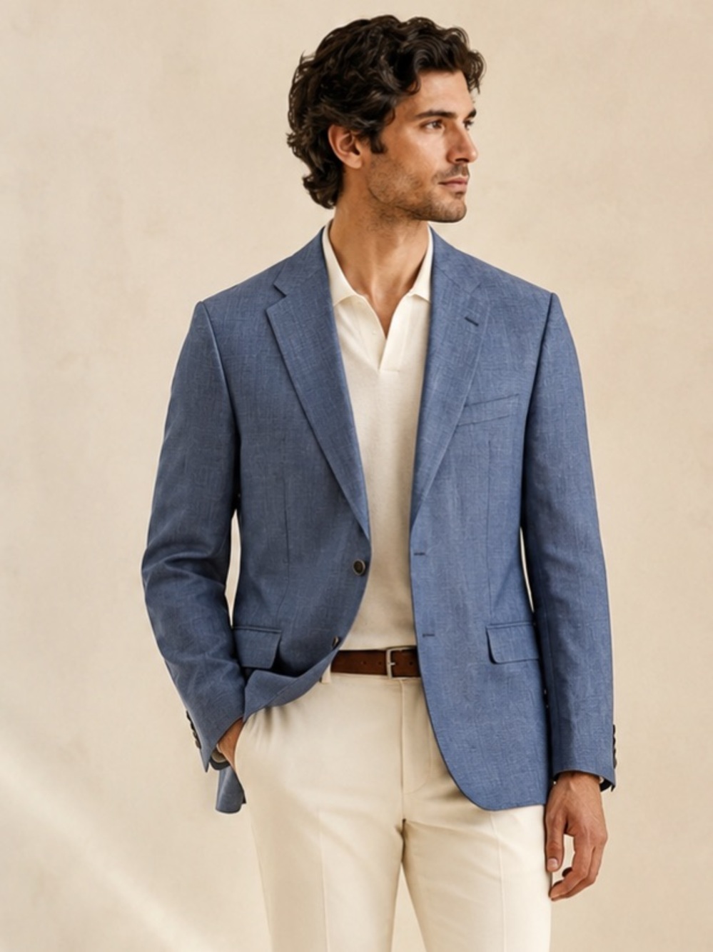 Baumler NWT Italian Linen Wool Summer Blazer Harry Rosen Sz 44L